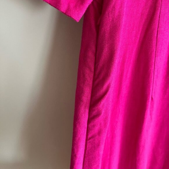 A New Day Women’s Pink Puffed Sleeve Linen Blend Dress - Picture 11 of 11